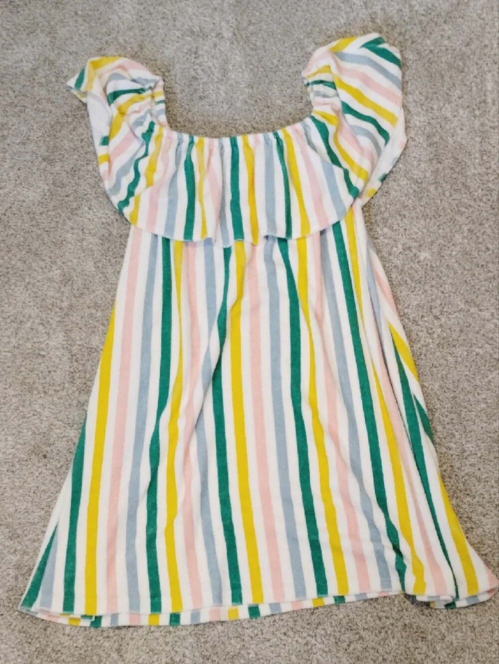 Hugo Loves Tiki Girls Terry Sundress with Pastel Stripes